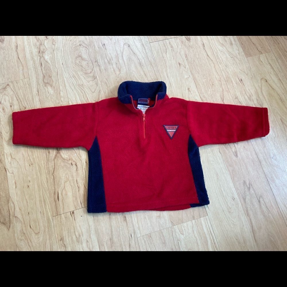 Carter’s Watch the Wear red fleece Quarterzip